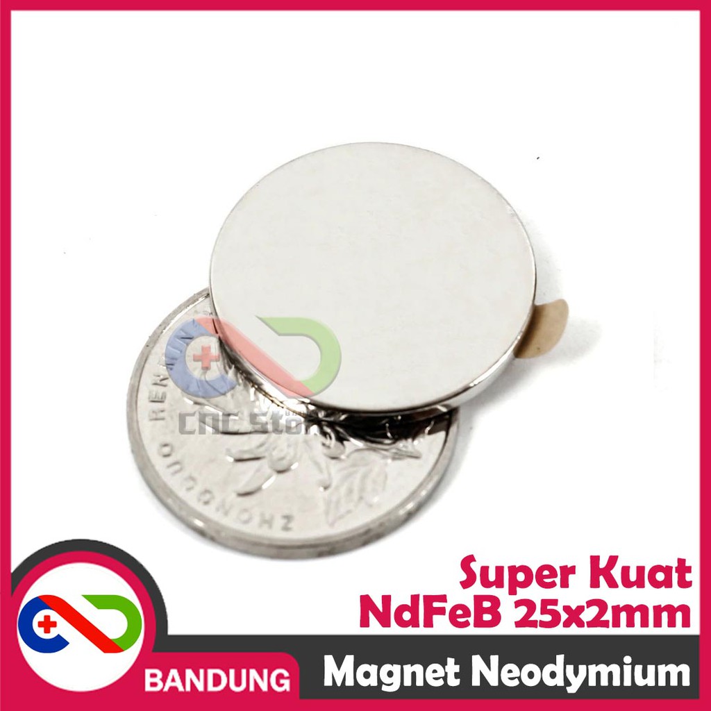 MAGNET NEODYMIUM NDFEB BULAT PERMANEN 25X2MM