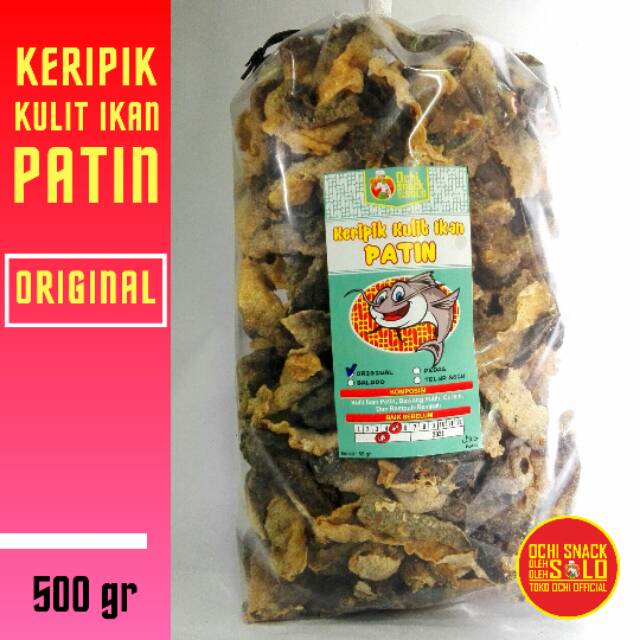 

KERIPIK KULIT IKAN PATIN TANPA TEPUNG 500 GR OCHI SNACK – Gurih & Renyah