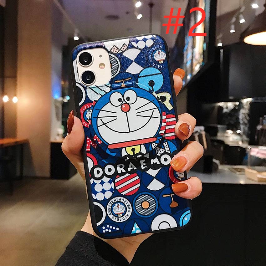 Doraemon Soft Case OPPO A5 A9 A53 A33 2020 A91 3 A3SC1 C11 A7 A5S A12 A1K A37 Neo 9 A57 A39 F1S F5 Youth A71 F9 F11 Pro 5 5S 5i C3 7 Narzo 20 Pro 7i C17 Mirror Holder