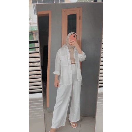 cullotes scuba with belt BROKEN WHITE