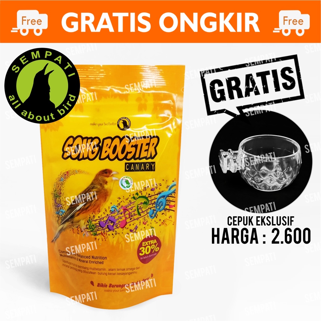 SONG BOOSTER CANARY NUTRIBIRD 150 GR PAKAN PUR VOER BURUNG KICAU KENARI