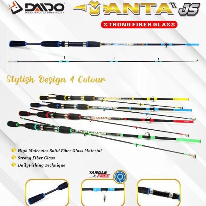 Joran Daido Manta ii JS 165 cm rod pancing fiber kuat 16kg kaki 2