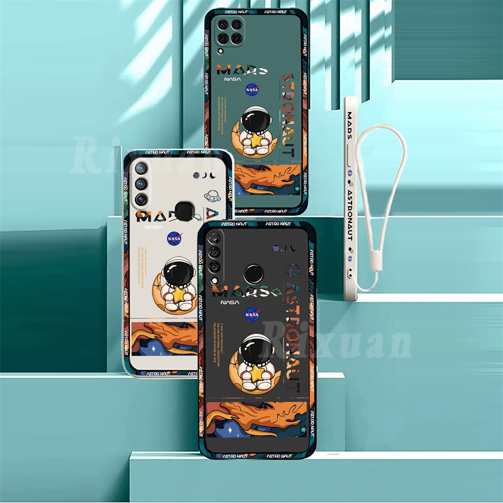 XIAOMI Casing Soft Case Karet Motif Astronot Untuk Redmi Note 11 Pro / Note 11s / 10C / 10 / 9T / Note 10S /Note 10 pro / 9s / 8 / Poco M3 / X3 Pro / X3 NFC