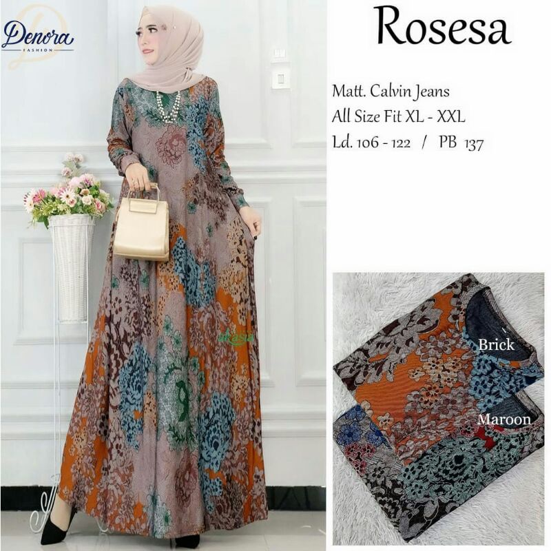 CULTURA,AIKO Maxi Dress Bahan calvin Jeans