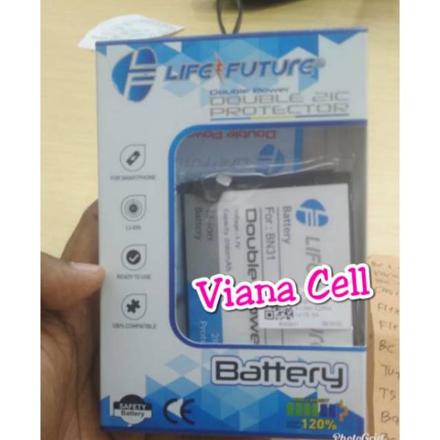 DOBEL BATERAI BATREI BATTERY XIAOMI REDMI NOTE 5A MIA1 MI A1 REDMI S2 BN31 DOUBLE POWER LIFE FUTURE