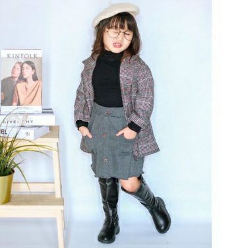 Rok Anak Rib Knit 1-4 Tahun