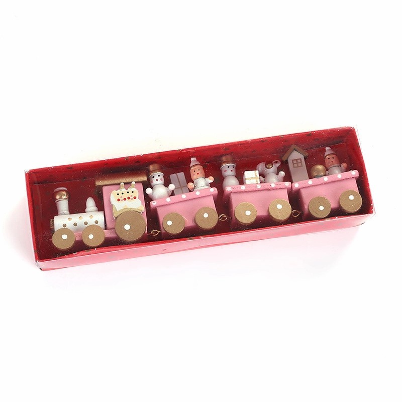 Kereta Kayu Kado Natal Miniatur Hiasan Kereta Train Christmas Dekorasi