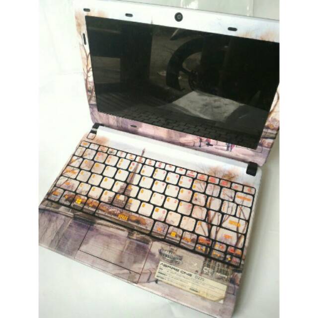 Garskin Notbook Full Body Acer D270 Gambar Bisa Costom & Free 1 Garskin HP