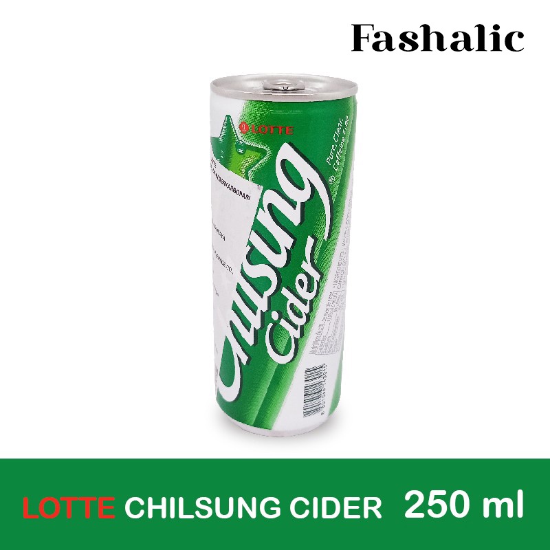 

LOTTE CHILSUNG CIDER 250 ML - MINUMAN SODA KOREAN SOFT DRINK