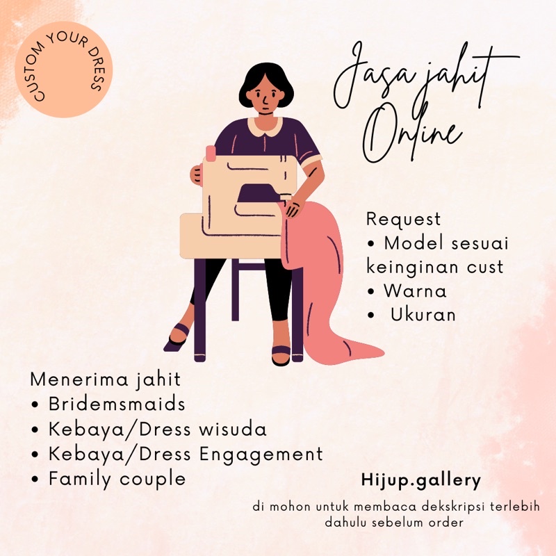 JASA JAHIT DRESS SATIN BRIDESMAID // WISUDA // KONDANGAN
