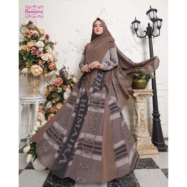 Mauza Humaira Series ORI by Humaira / Gamis Set Syar'i / Gamis Pesta / Dress Muslimah / Baju Syar'i Lebaran / Fashion Branded Muslimah-8