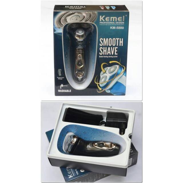 KEMEI KM-5880 (WATERPROOF&amp;RECHARGE)-Shaver/Alat Cukur Kumis/Jenggot