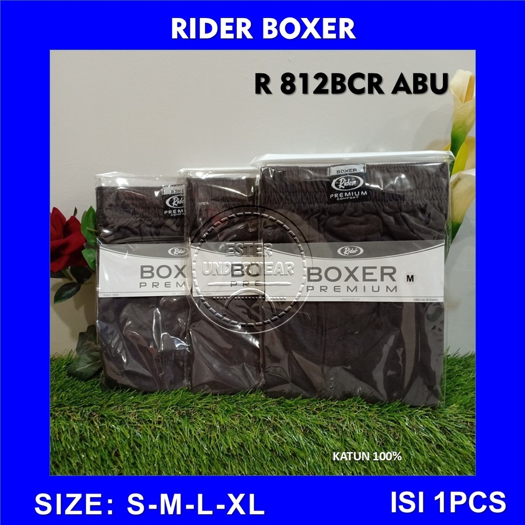 Rider Premium Boxer Man R 812BCR Abu-Abu ISI 1 Pcs