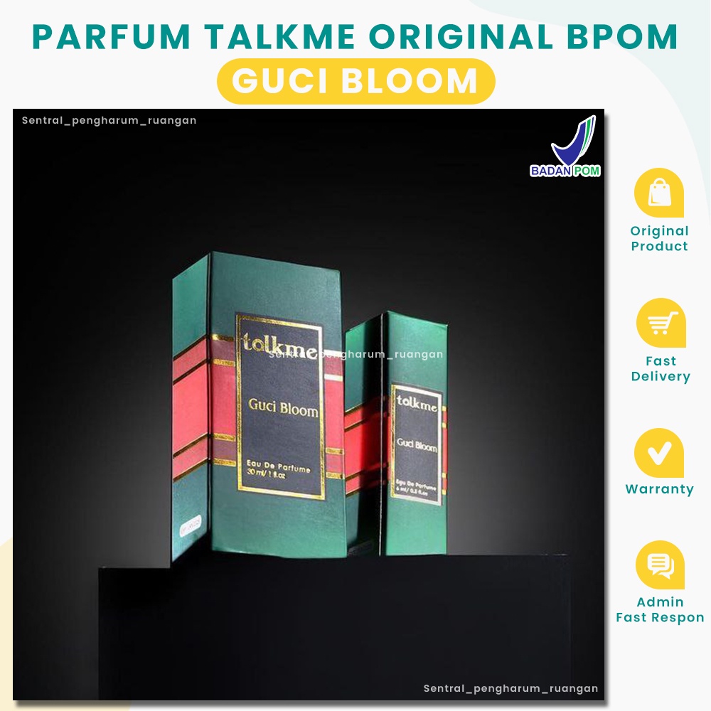 Parfum Talkme Original Guci Bloom BPOM Spray 30ml Roll On 6ml Official Murah Harga Grosir Reseller G