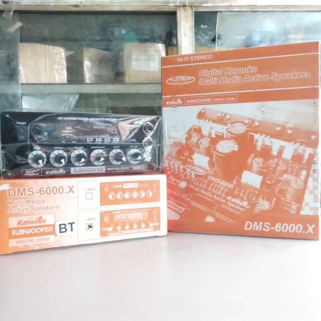 AMPLIFIER KIT SPEAKER AKTIF + SUBWOOFER + ECHO + MP3 BT+ 2 Jeck MIC DMS 6000.X