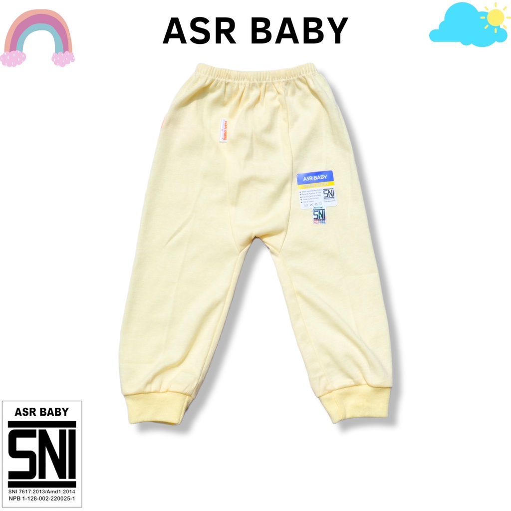 BAJU BAYI CELANA PANJANG PAMPERS BAYI KATUN DOUBLE USIA 3-20 BULAN POLOS ASR BABY SNI