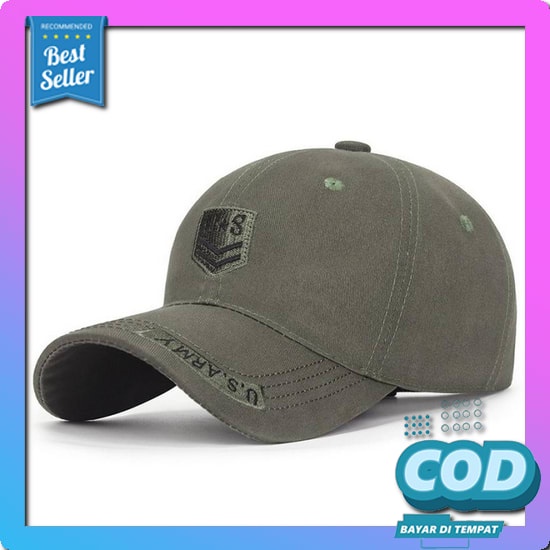 [ProdukQ000S]BerkualitasTopiBaseballCardinalCasualDistroLogoKuningPria&WanitaJlyBaseballCap:UsArmy-T