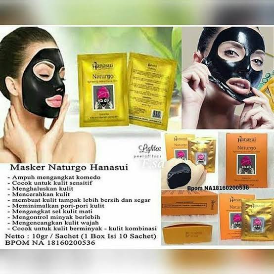 Hanasui Naturgo Face Mask Sachet / Hanasui Naturgo Masker Lumpur Wajah