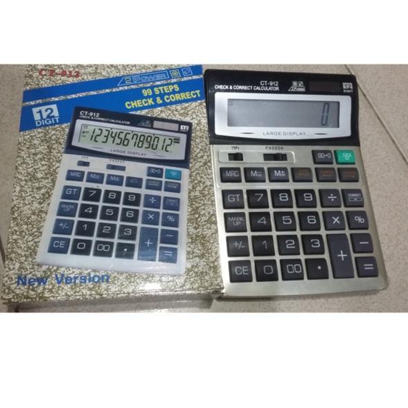 

Terbaik KALKULATOR JUMBO 20cm 12 DIGITS AUTO REPLAY / CHECK / CORECT / 2 POWER .