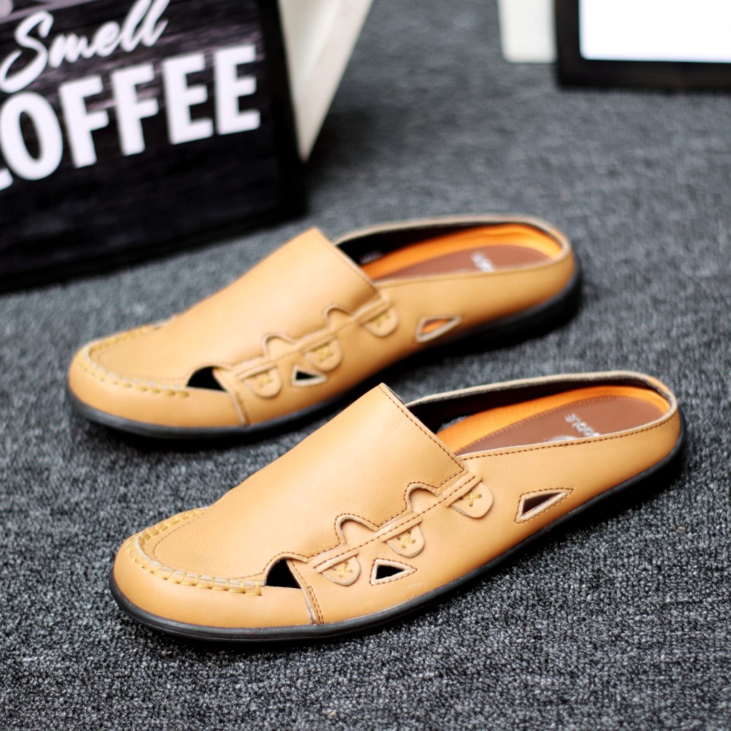 Abra - Sendal Sepatu Kulit Asli Bustong Pria