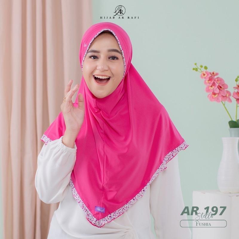 TERLARIS ✔️ Hijab arrafi AR 197 hijab instan  || INAYAHHIJAB-Fuchia