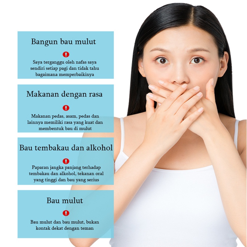 Spray mulut Perawatan Mulut Semprotan mulut Penghilang bau mulut Pengharum mulut Penyegar nafas Nafas segar, mulut harum, aroma mulut yang melembapkan Singkirkan napas bangun, bau tembakau dan alkohol, bau mulut