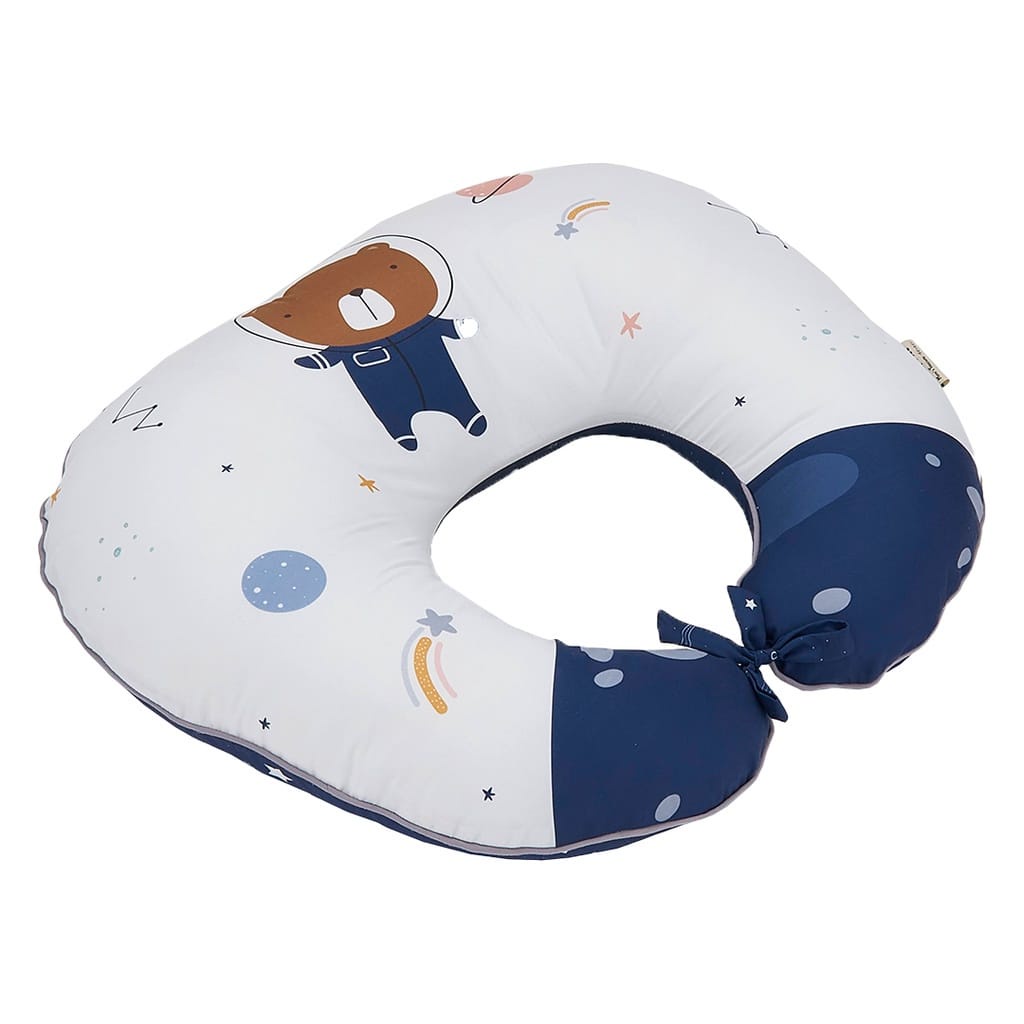 Vee &amp; Mee Nursing Pillow Bantal Menyusui Anti Bakteri + Free Bantal Lengan Astronaut Bear Series  - VMB 2040