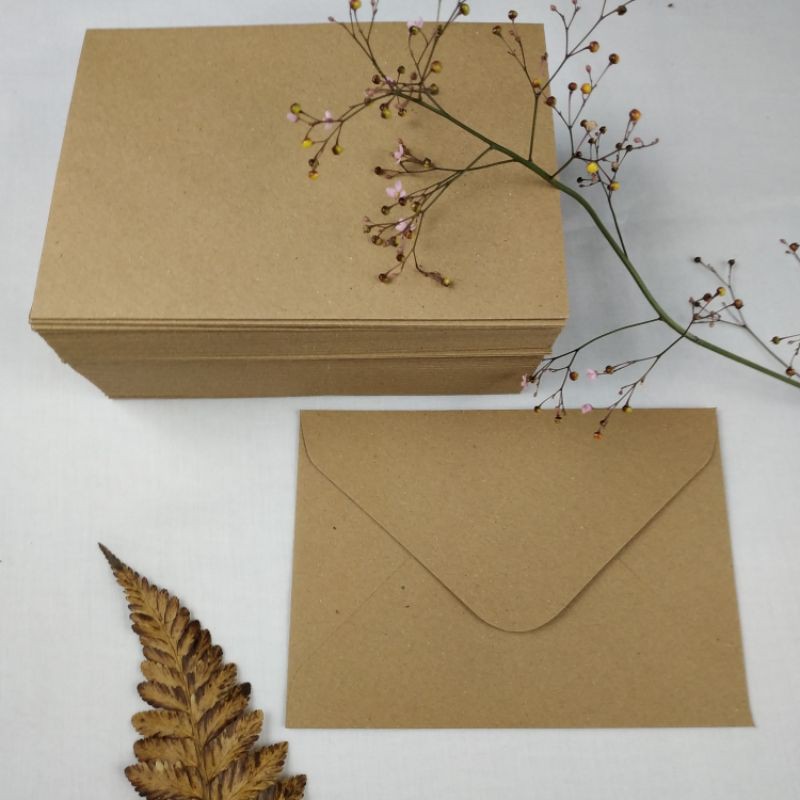 

A6 AMPLOP COKLAT KLASIK KERTAS KRAFT VINTAGE SURAT UNDANGAN RUSTIC