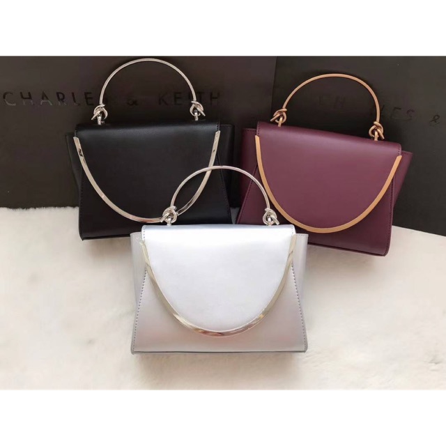 Metallic-Trimmed Front Flap Bag