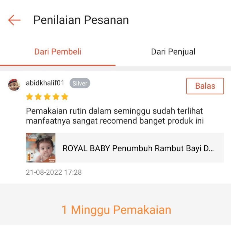 ROYAL BABY Penumbuh Rambut Bayi Dan Anak Serum Hair Vitamin Lotion Penyubur Rambut Bayi Hair Minyak Kemiri Pelebat Rambut BPOM Cepat Tercepat Shampo Sampo Royal Richy Ampuh