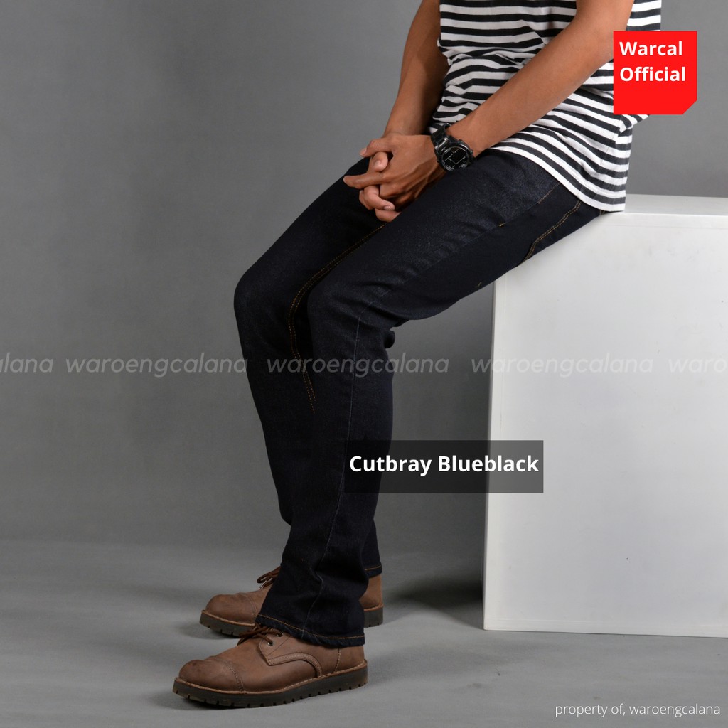 Varius Celana Cutbray Jeans Blueblack