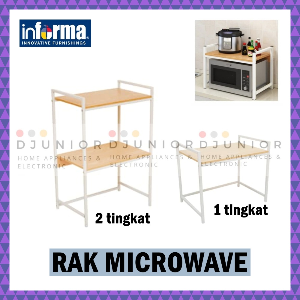 INFORMA - RAK MICROWAVE 1 / 2 SUSUN / RAK BUMBU DAPUR / STORAGE RACK 1 / 2 TINGKAT