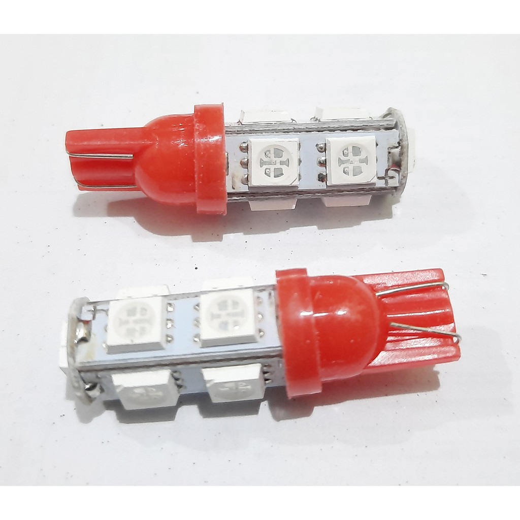 2PCS - Sein / Lampu Senja LED 9 Mata Colok Lampu Sen Senja Seri Led 9 Mata Diam T10 Buat Motor Mobil