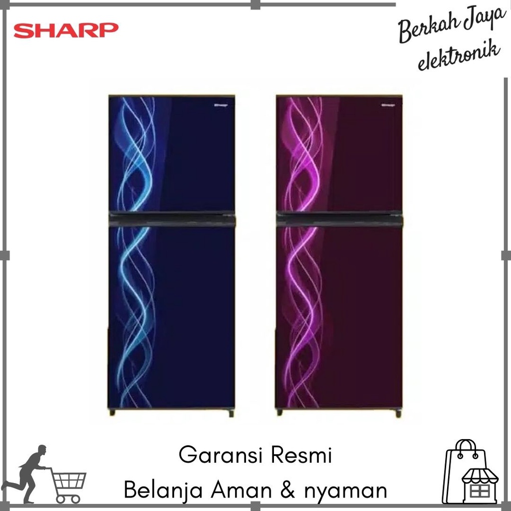 KULKAS SHARP SJ 197 ND VP/VB KIREI 3 TANPA BUNGA ES 2 PINTU
