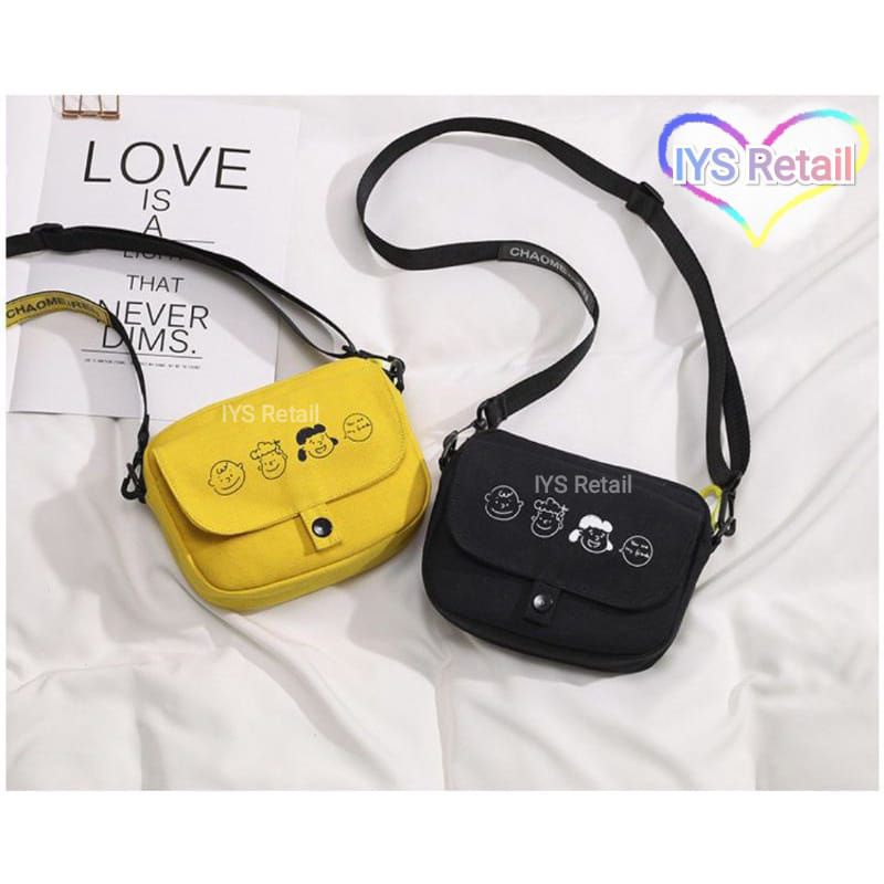 Tas Snoopy Sling Bag Wanita Tali Panjang