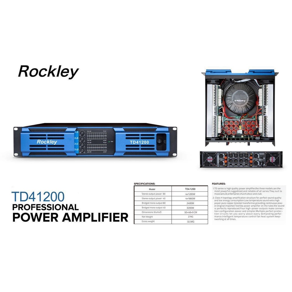 POWER AMPLIFIER ROCKLEY TD 41200 power amplifier rockley td41200