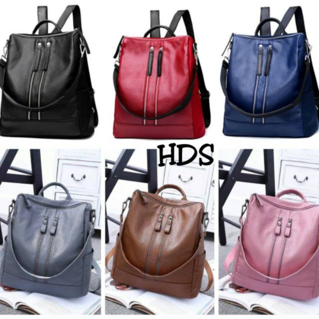 Fashion ransel 3G / tas ransel 2res saku kotak