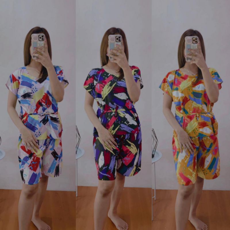 Setelan Rayon Celana Pendek