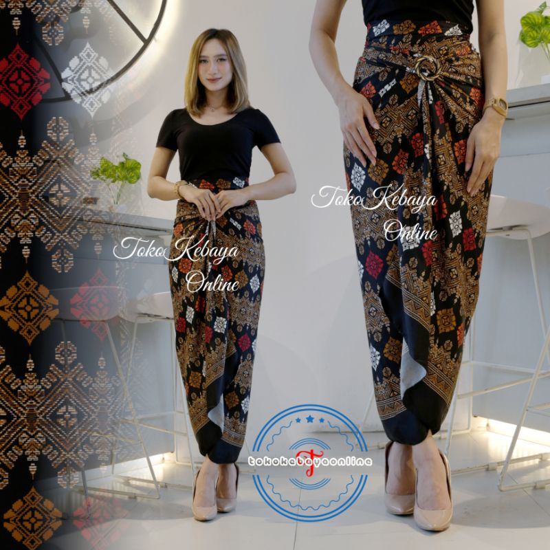 rok lilit batik / rok lilit batik kain lilit murah / lilit batik modern / 20 motif-toraja hitam