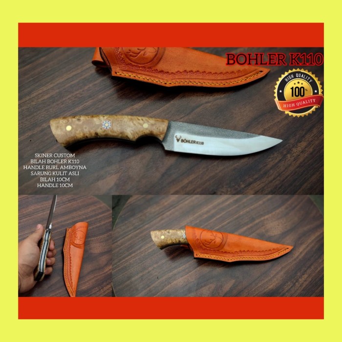 Pisau Seset Kulit - Pisau Seset Bohler K110 Super Tajam Berkualitas Premium Siap Pakai -
