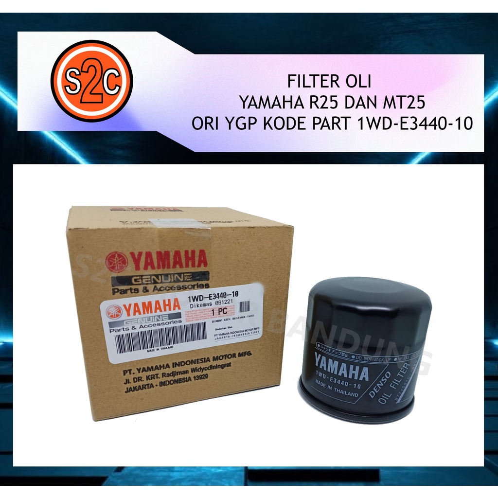 Jual FILTER OLI YAMAHA R25 MT25 ORIGINAL YAMAHA 1WD-E3440-10 | Shopee ...