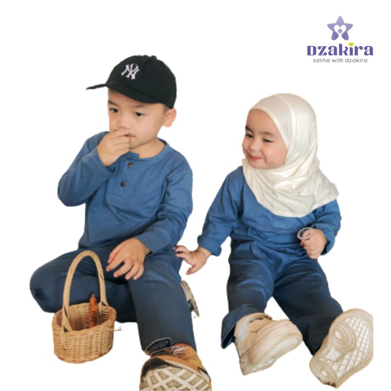 0-5THN SETELAN ANAK KEENAN ONE SET  UNISEX BAHAN COTTON COMBAD by DZAKIRA