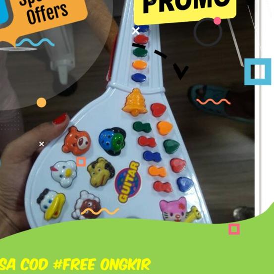 ♀ Mainan Edukasi Anak 1 2 3 4 5 6 8 Tahun Bayi Laki Perempuan Bulan Mainan Gitar Jerapah Musik Anak