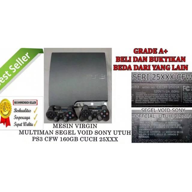 Ps 3 Slim Cfw seri 25xxx 500gb version terbaru full game