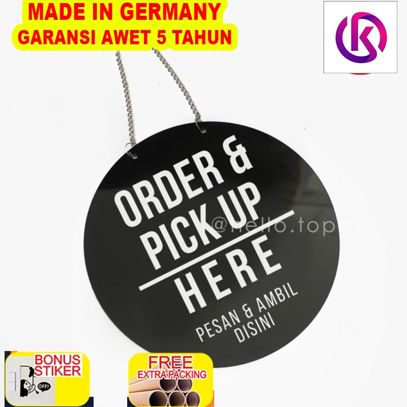 

Murah Sign Order & Pick Up Here Acrylic | Sign Toko | Sign Board