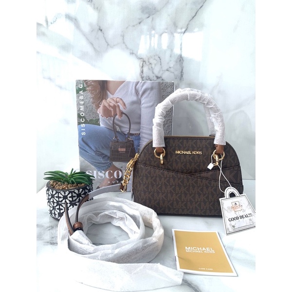 MK dome xs signature brown/pelunasan kak necia