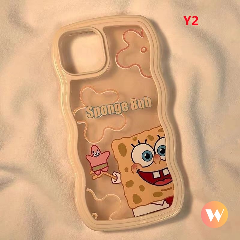 Casing Ponsel Kartun Tepi Bergelombang Redmi Note8 9 Redmi A1 10A 9 10 10 9A 9T 9C NFC Note10 Pro Max Plus Note 10s 11 10 Note 11s 9s 9pro 11pro Lucu Sponge Bob Patrick Star Soft Tpu Sarung