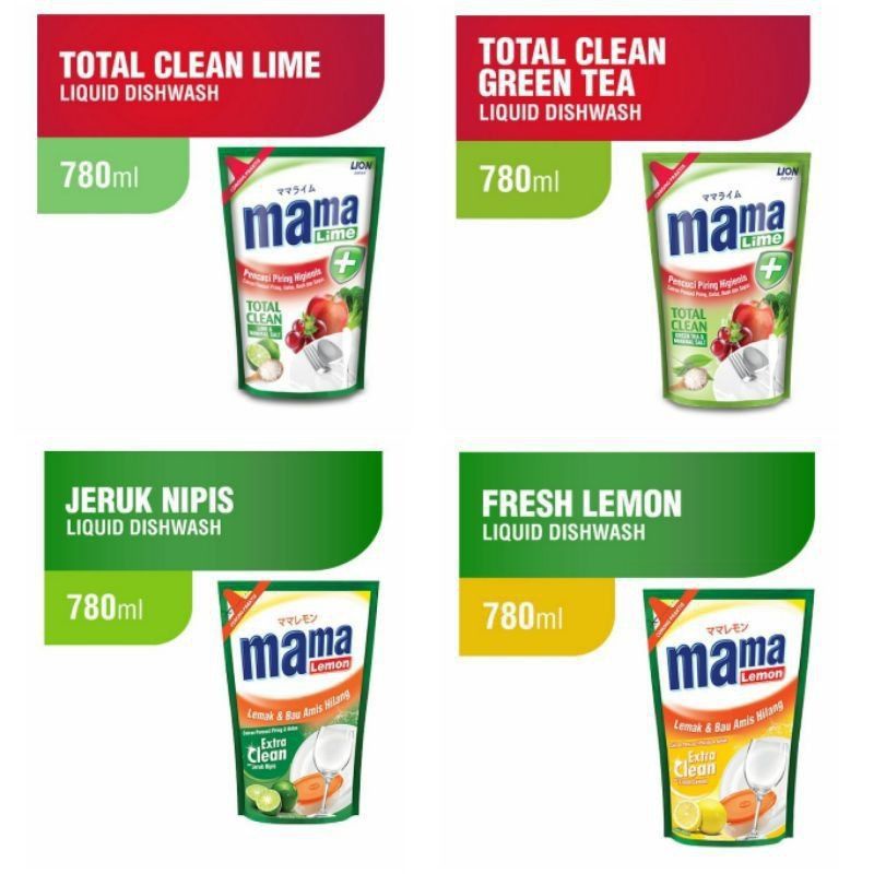 MAMA LIME TOTAL CLEAN.MAMA LIME LEMON ISI 780 ML