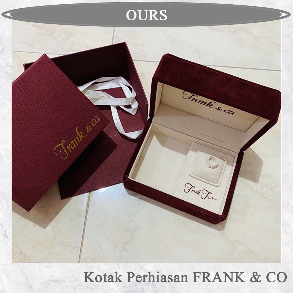 KOTAK PERHIASAN FRANK N CO CINCIN DAN GELANG + hard box frank & co