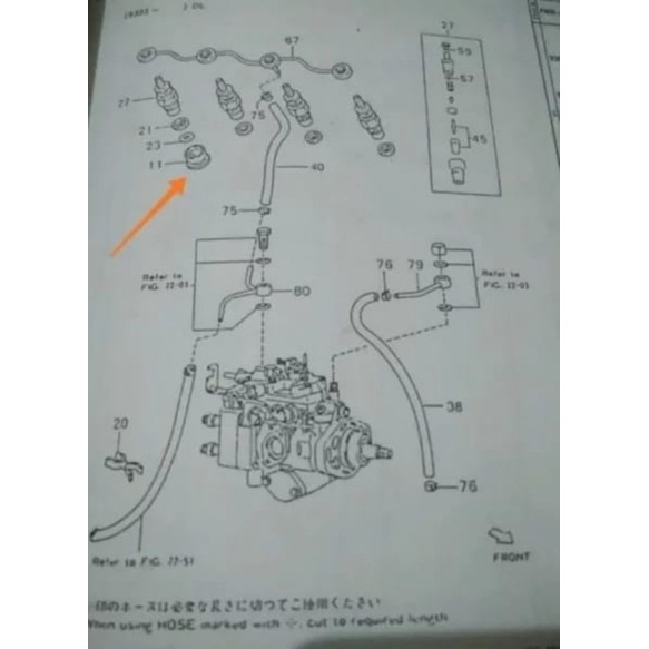 chamber nozzle injektor kijang diesel 2L lf80 1pc